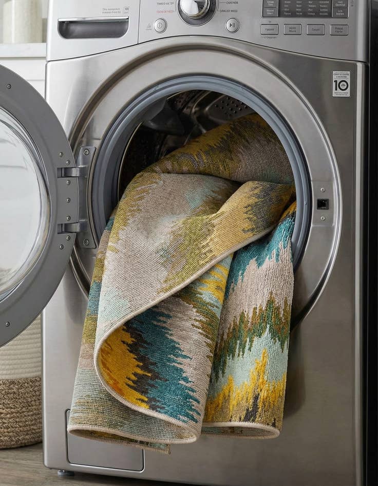 Detail image of 6' x 6'  Washable Casablanca Round Rug