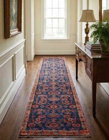 2' 1 x 10' 2 Hamedan Wool Runner Rug