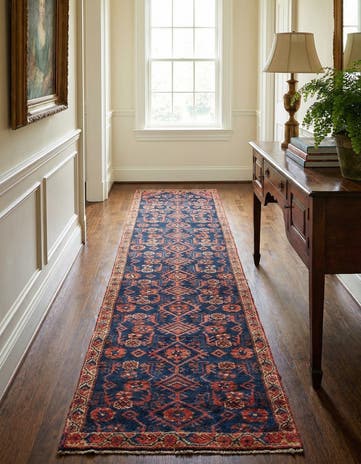 2' 1 x 10' 2 Hamedan Wool Runner Rug