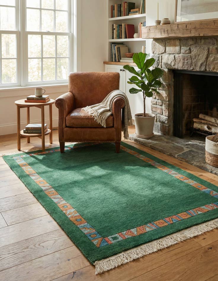 Detail image of  2' 8 x 4' 10  Hand Knotted Tibet Wool Rug