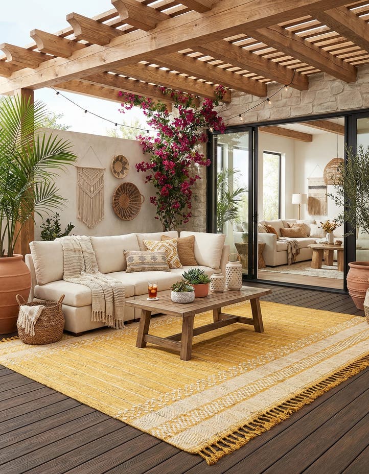 10' x 14' 1 Easy-Clean Eco Bohemian Indoor / O...