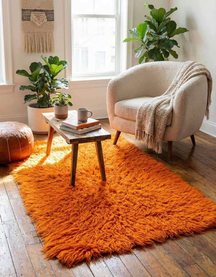 Detail image of 2' 2 x 4' 7  Hand Knotted Moroccan Wool Runner Rug