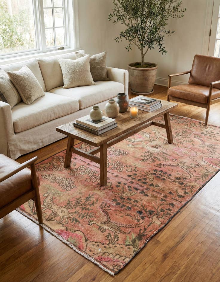 Detail image of 3' 4 x 6' 2  Hand Knotted Ultra Vintage Persian Wool Rug