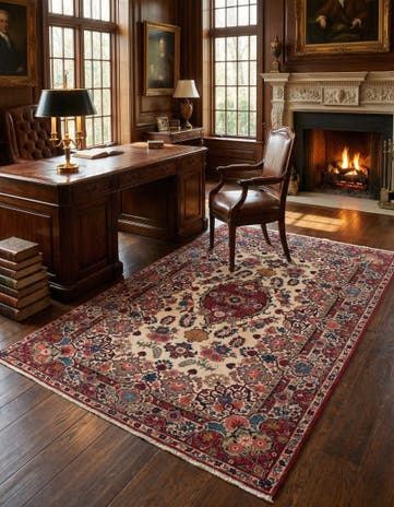 4' 5 x 6' 9 Kashan Rug