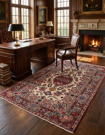 4' 5 x 6' 9 Kashan Rug
