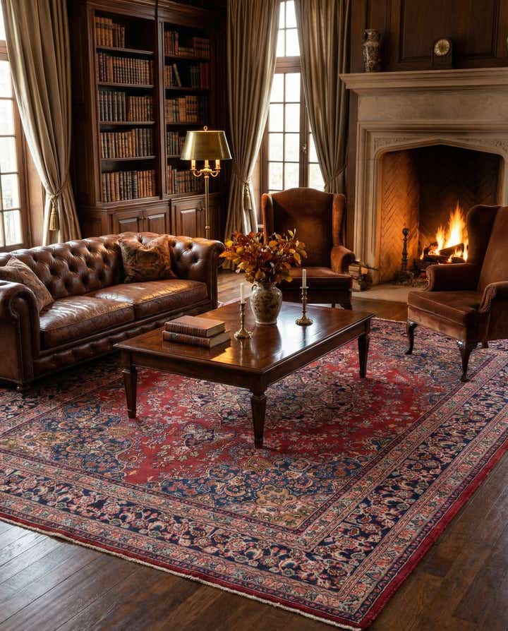 9' 8 x 12' 8 Hand Knotted Mashad Persian Wool Rug