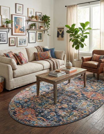 Washable Timeless Oval Rug