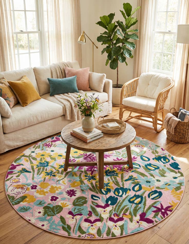 Detail image of 7' 10 x 7' 10 Bloom Round Rug