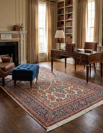 4' 1 x 6' 3 Hand Knotted Jaipur Wool Rug