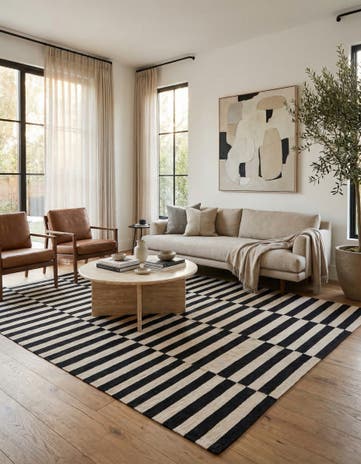5' 7 x 7' 10 Hand Woven Kilim Modern Wool Rug