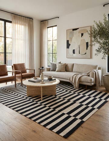 5' 7 x 7' 10 Hand Woven Kilim Modern Wool Rug