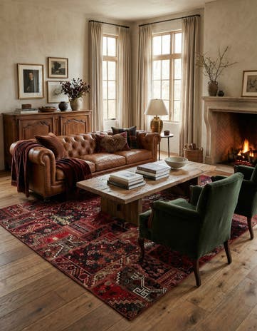 6' 2 x 9' 2 Hand Knotted Ultra Vintage Persian Wool Rug