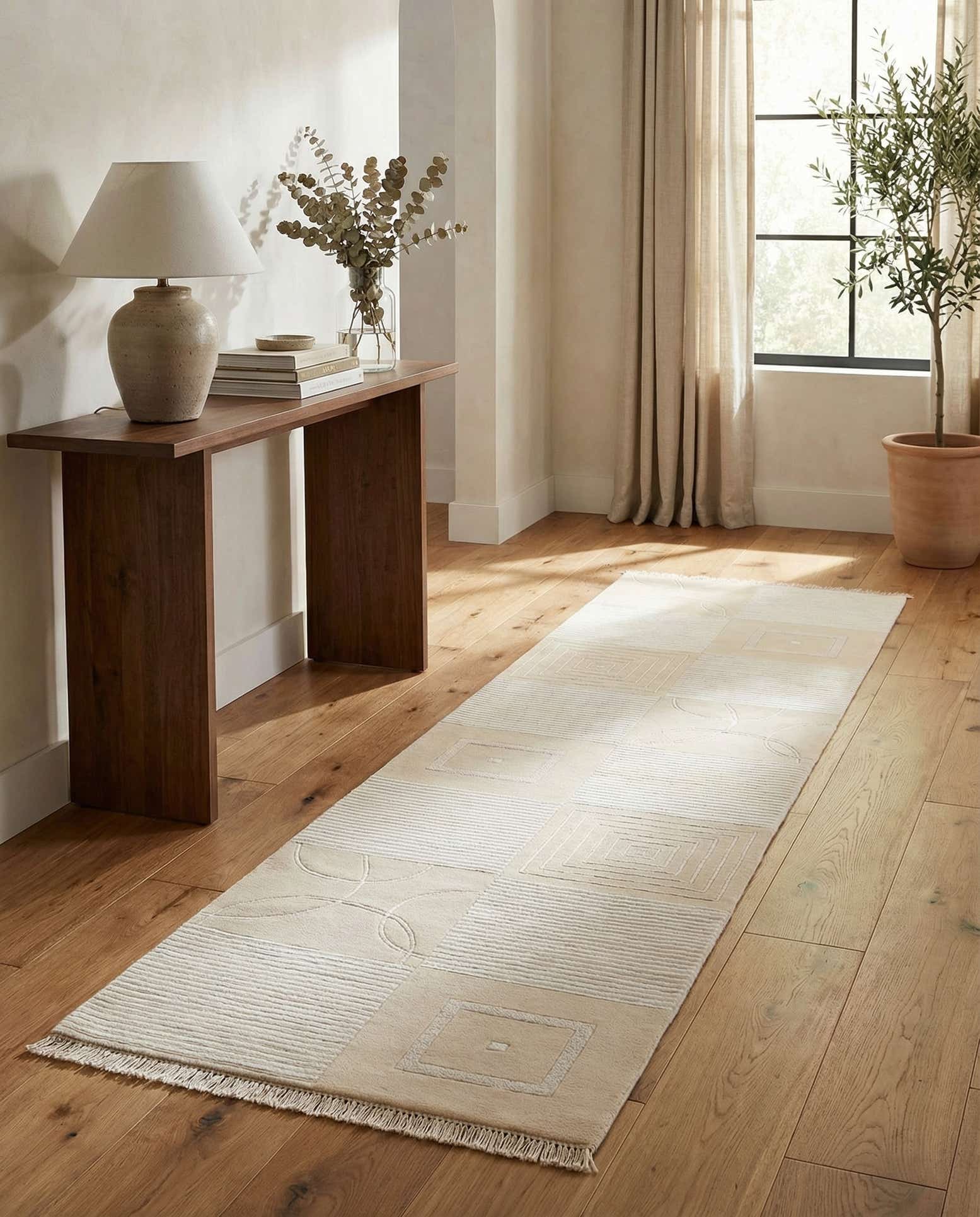 85cm x 300cm Handgeknüpft Darya Wolle Läufer Teppich