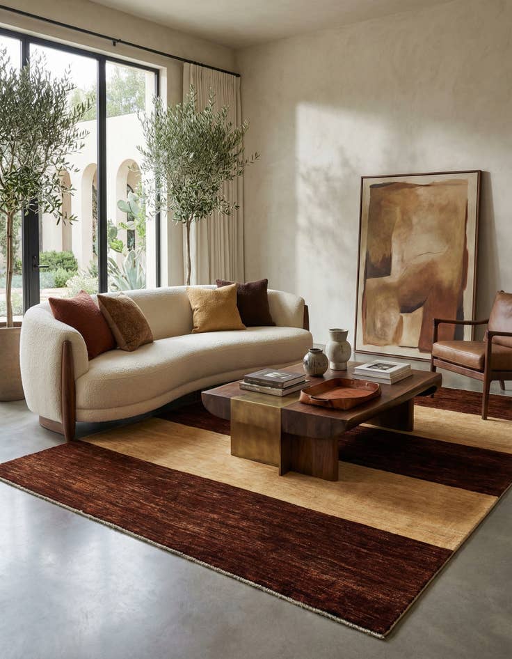 Detail image of 5' 4 x 7'  Hand Knotted Modern Ziegler Oriental Rug