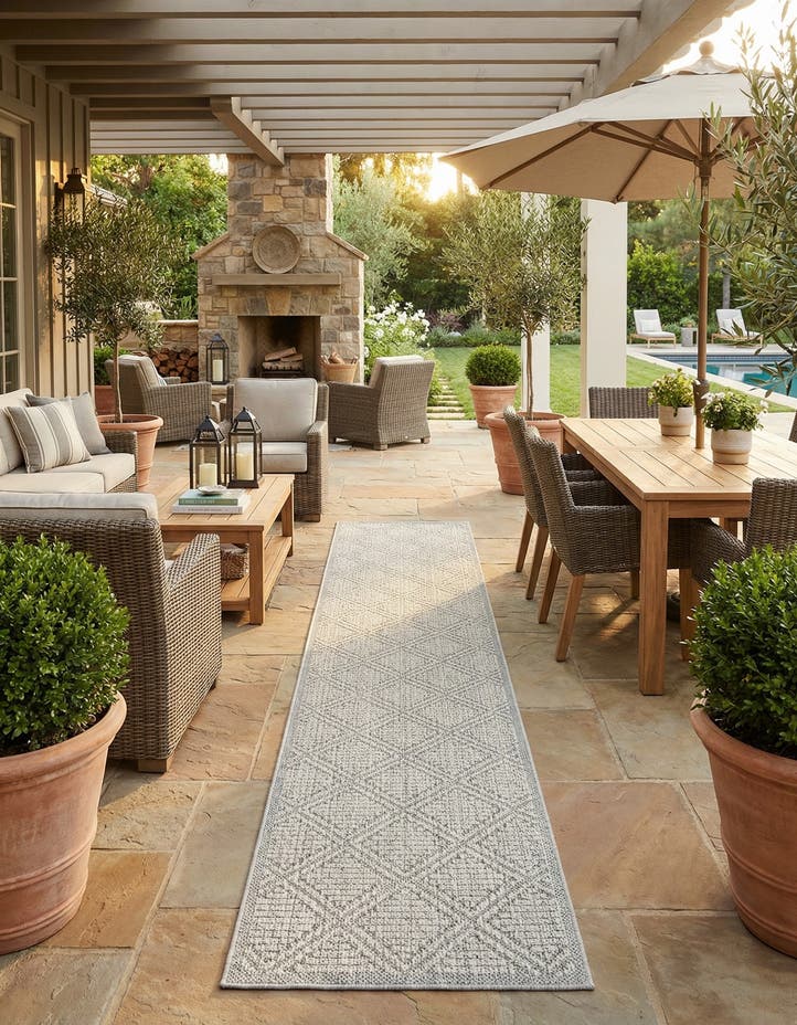 2' 7 x 12' Easy-Clean Lattice Indoor / Outdoo...