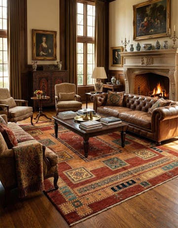 5' 7 x 8' Luribaft Wool Rug