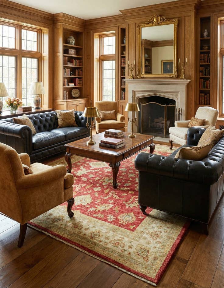 Detail image of 6' 8 x 9' 1  Hand Knotted Peshawar Ziegler Rug