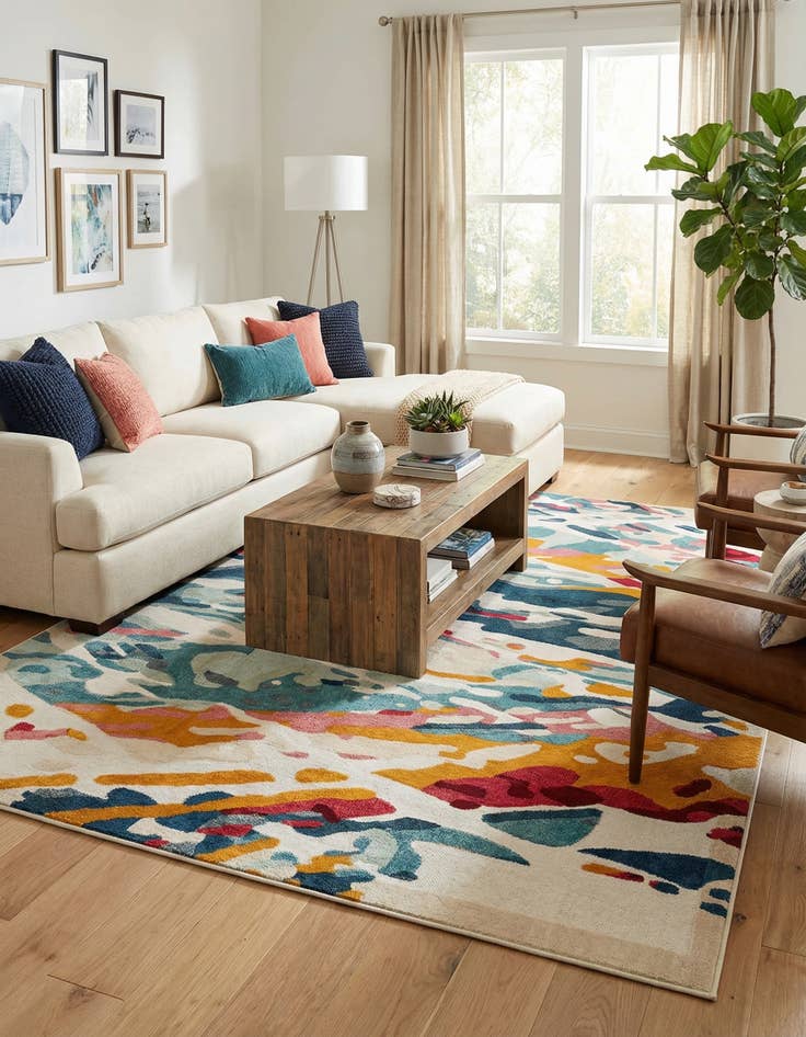 Detail image of 9' x 12' Easy-Clean Casablanca Indoor / Outdoor Rug