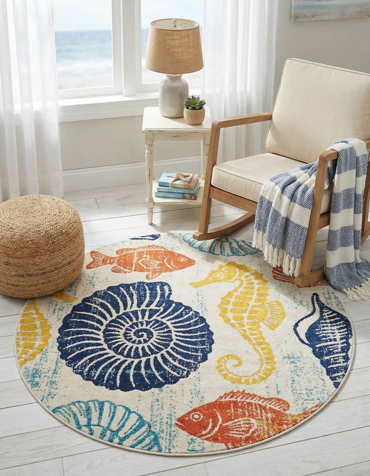 Detail image of  4' x 4' Ariel Round Rug