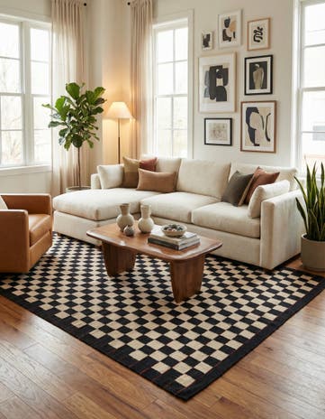 5' 8 x 7' 6 Hand Woven Kilim Modern Wool Rug