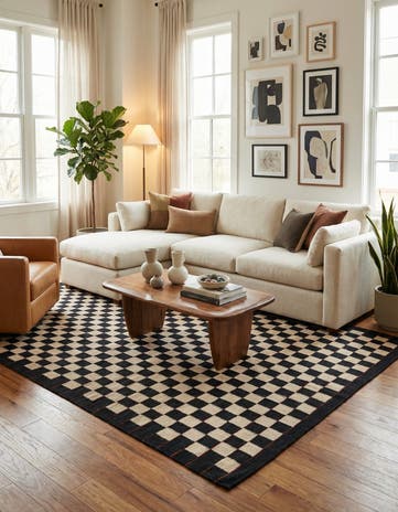 5' 8 x 7' 6 Hand Woven Kilim Modern Wool Rug