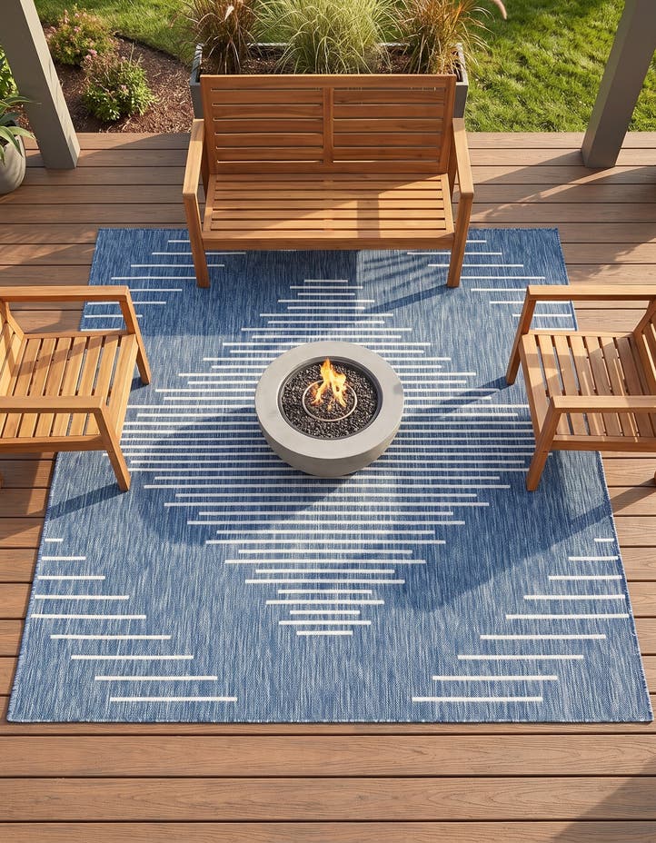 7' x 7' Easy-Clean Modern Indoor / Outdoor...