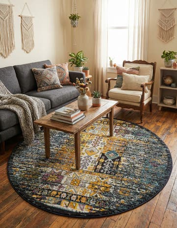 5' 3 x 5' 3 Carrington Round Rug