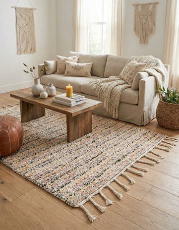 3' 10 x 5' 3 Hand Knotted Moroccan Wool Rug