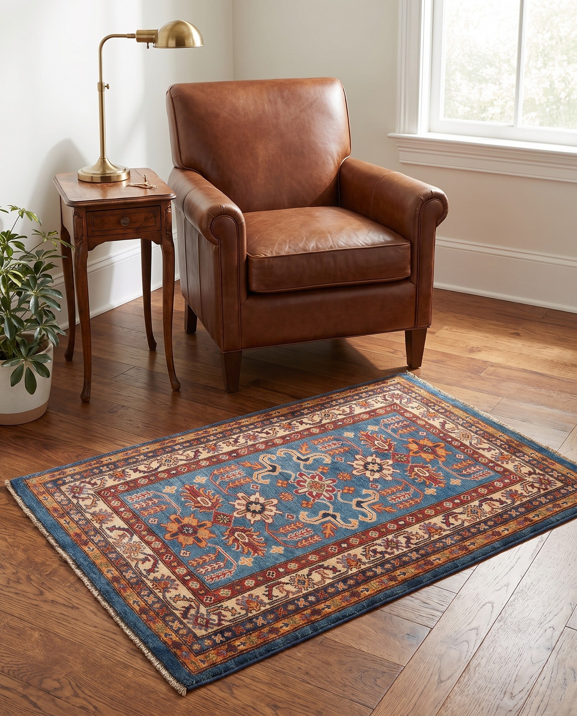 3' x 4' 4 Hand Knotted Kazak Rug