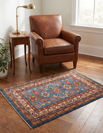 3' x 4' 4 Hand Knotted Kazak Rug