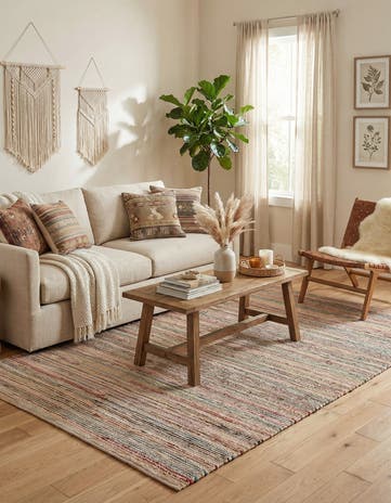 5' 1 x 8' Hand Woven Chunky Jute Rug