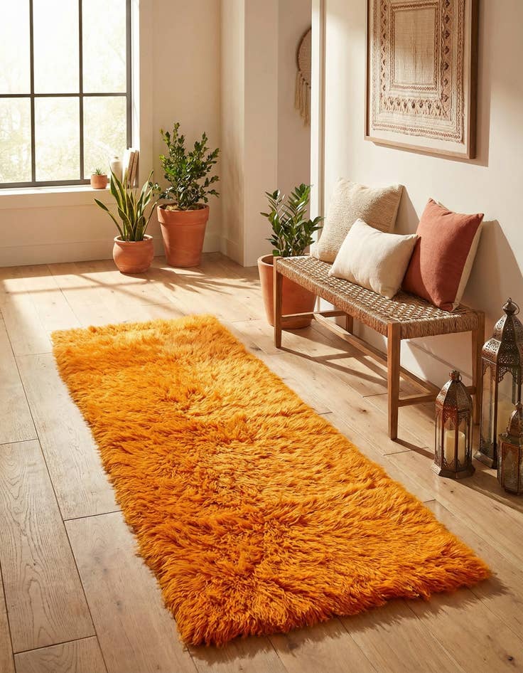 Detail image of  2' 3 x 6' 3  Hand Knotted Moroccan Wool Runner Rug