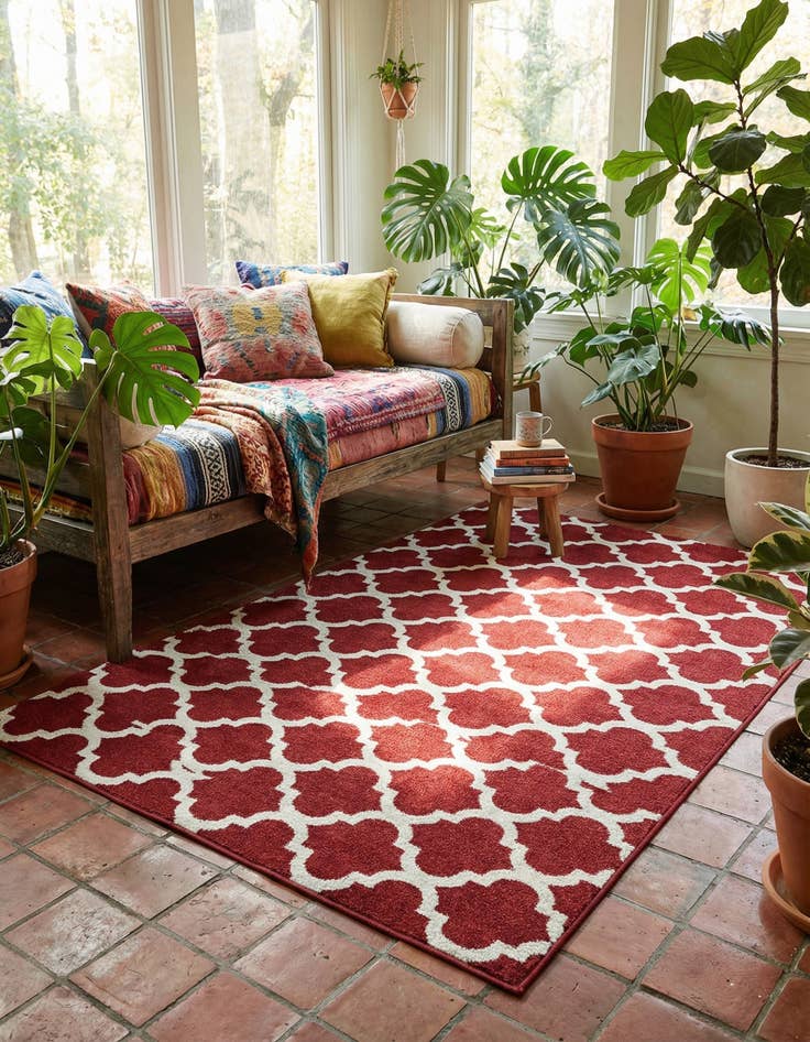 Detail image of  6' x 9' Lattice Rug