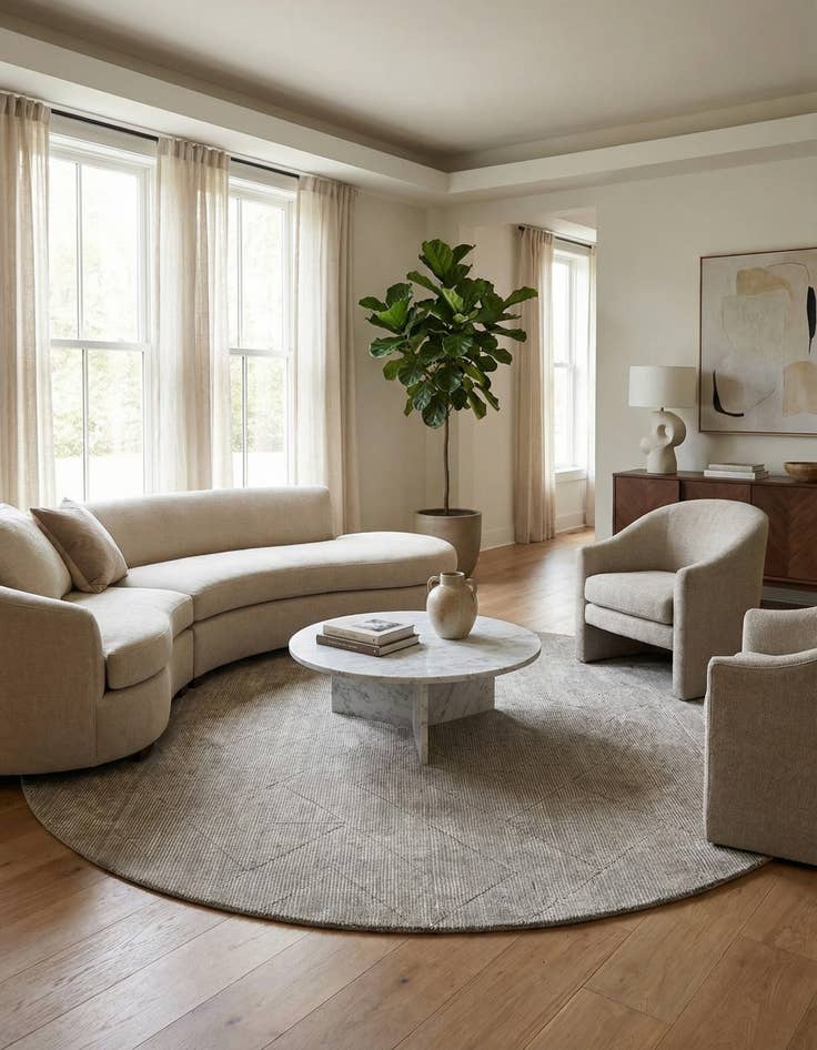 Detail image of  10' x 10' WoolCraft Geometric Round Rug