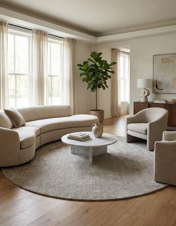 10' x 10' WoolCraft Geometric Round Rug