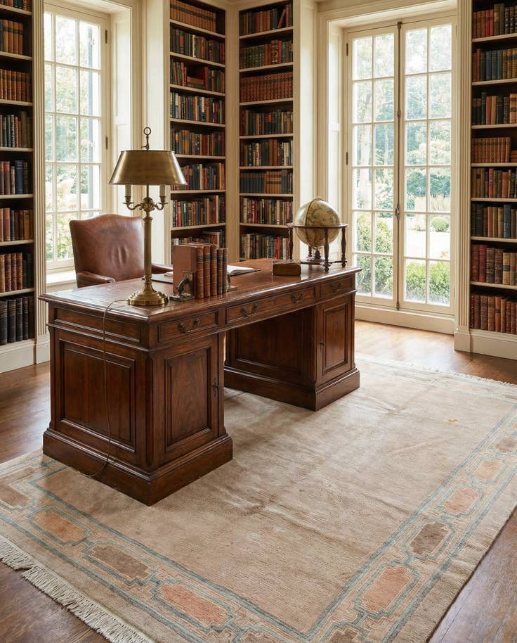 Detail image of 6' 6 x 9' 8 Hand Knotted Tibet Wool Rug