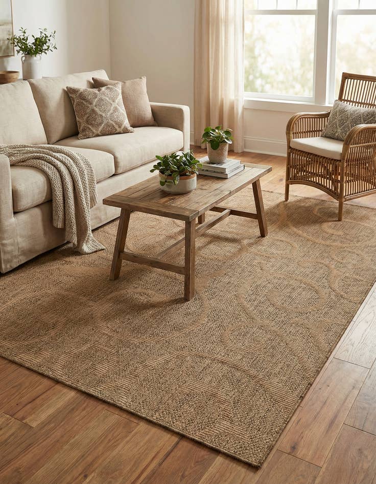 Detail image of  6' x 9'  Washable Botanical Indoor / Outdoor Rug