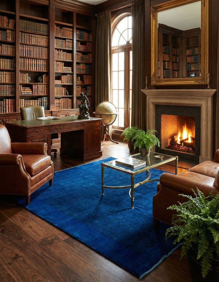 Detail image of 3' 10 x 7'  Hand Knotted Over-Dyed Ziegler Rug