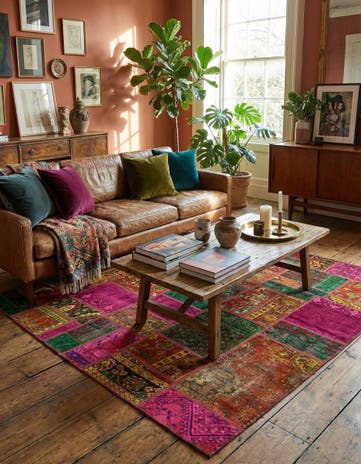 5' 10 x 7' 5 Hand Knotted Ultra Vintage Persian Wool Rug
