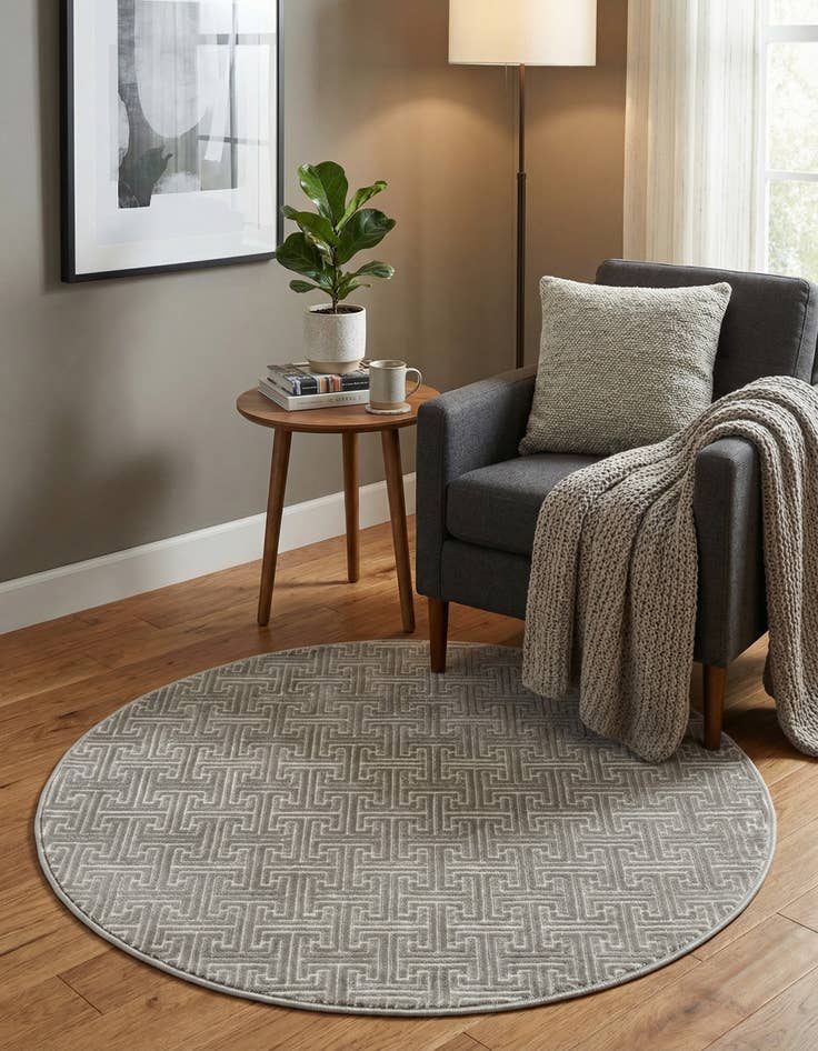 Detail image of 3' 3 x 3' 3 Uptown Park Avenue Round Rug