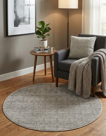 Jill Zarin 3' 3 x 3' 3 Uptown Park Avenue Round Rug
