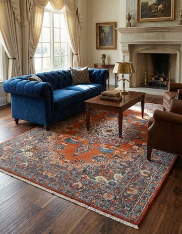 4' 2 x 6' 5 Hand Knotted Mood Persian Wool Rug