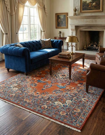 4' 2 x 6' 5 Hand Knotted Mood Persian Wool Rug