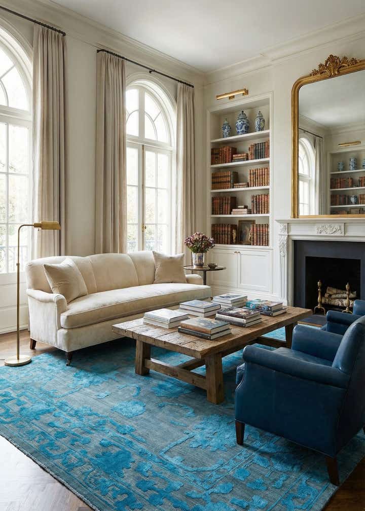 10' 1 x 13' 10 Hand Knotted Oushak Wool Rug
