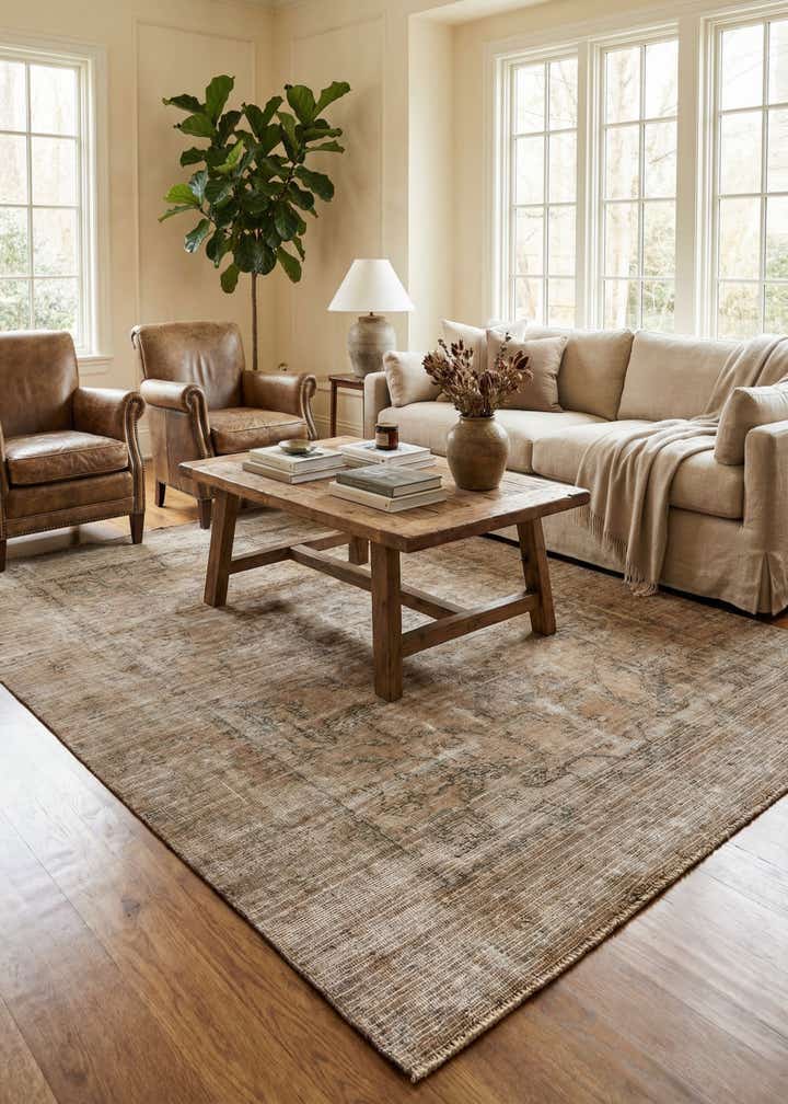 6' 2 x 9' 2 Hand Knotted Ultra Vintage Persian Wool Rug