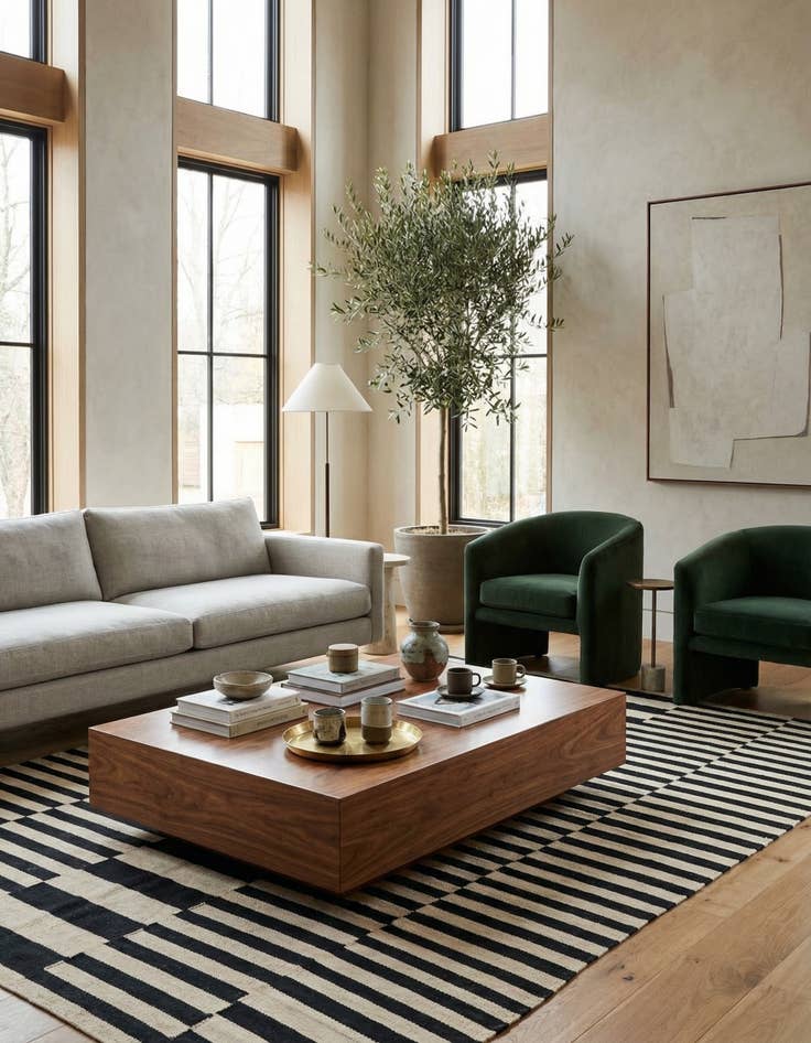 Detail image of 5' 9 x 7' 9  Hand Woven Kilim Modern Wool Rug