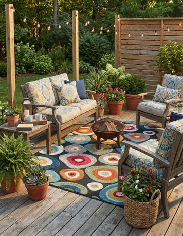 4' x 6' Easy-Clean Casablanca Indoor / Outdoor Rug