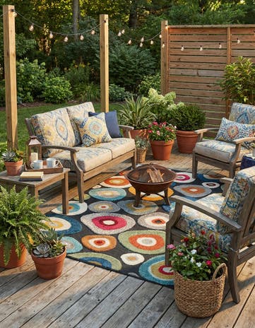 4' x 6' Easy-Clean Casablanca Indoor / Outdoor Rug