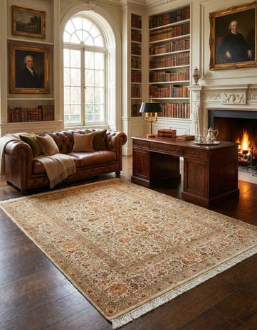 4' 8 x 7' 5 Hereke Silk Rug