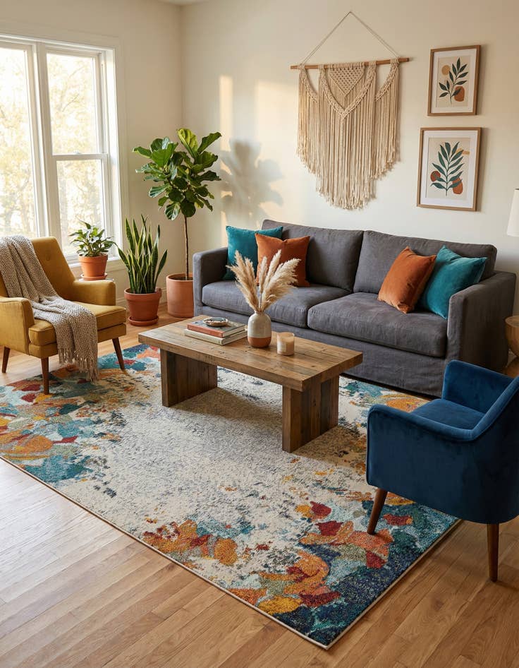 Detail image of  8' x 10'  Washable Theia Rug